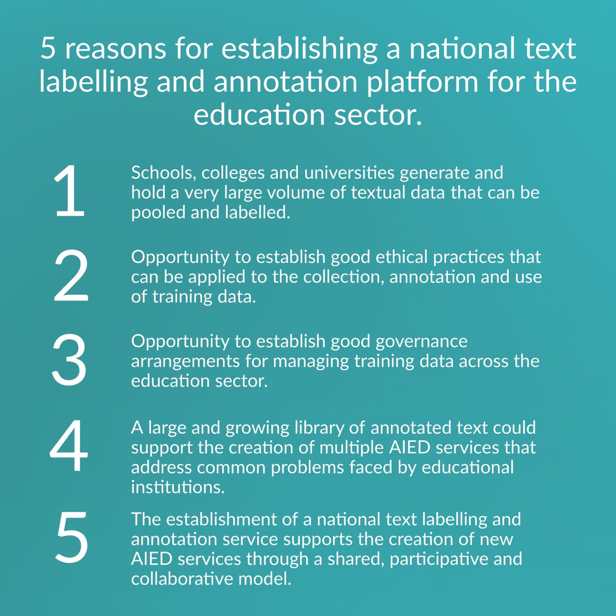 5 reasons for establishing a national text labelling and annotation platform for the education sector